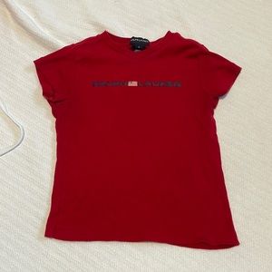 Red Ralph Lauren baby tee